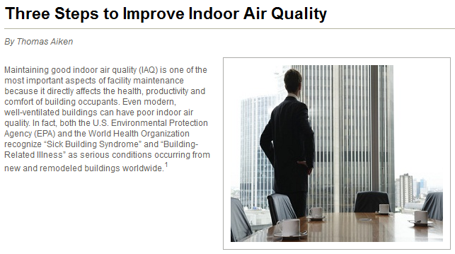 three steps to improve indoor air quality